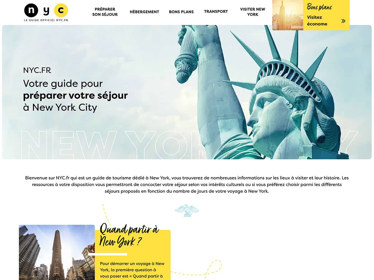 Page d'accueil de nyc.fr