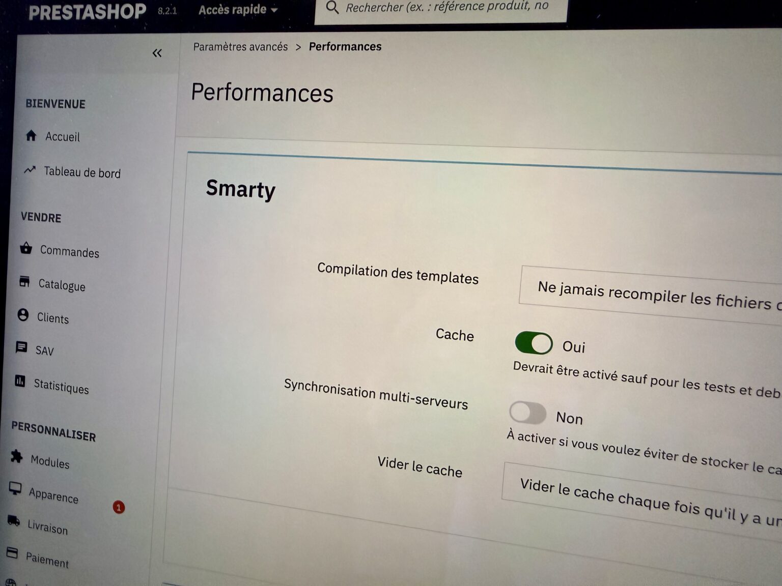 Prestashop Administration