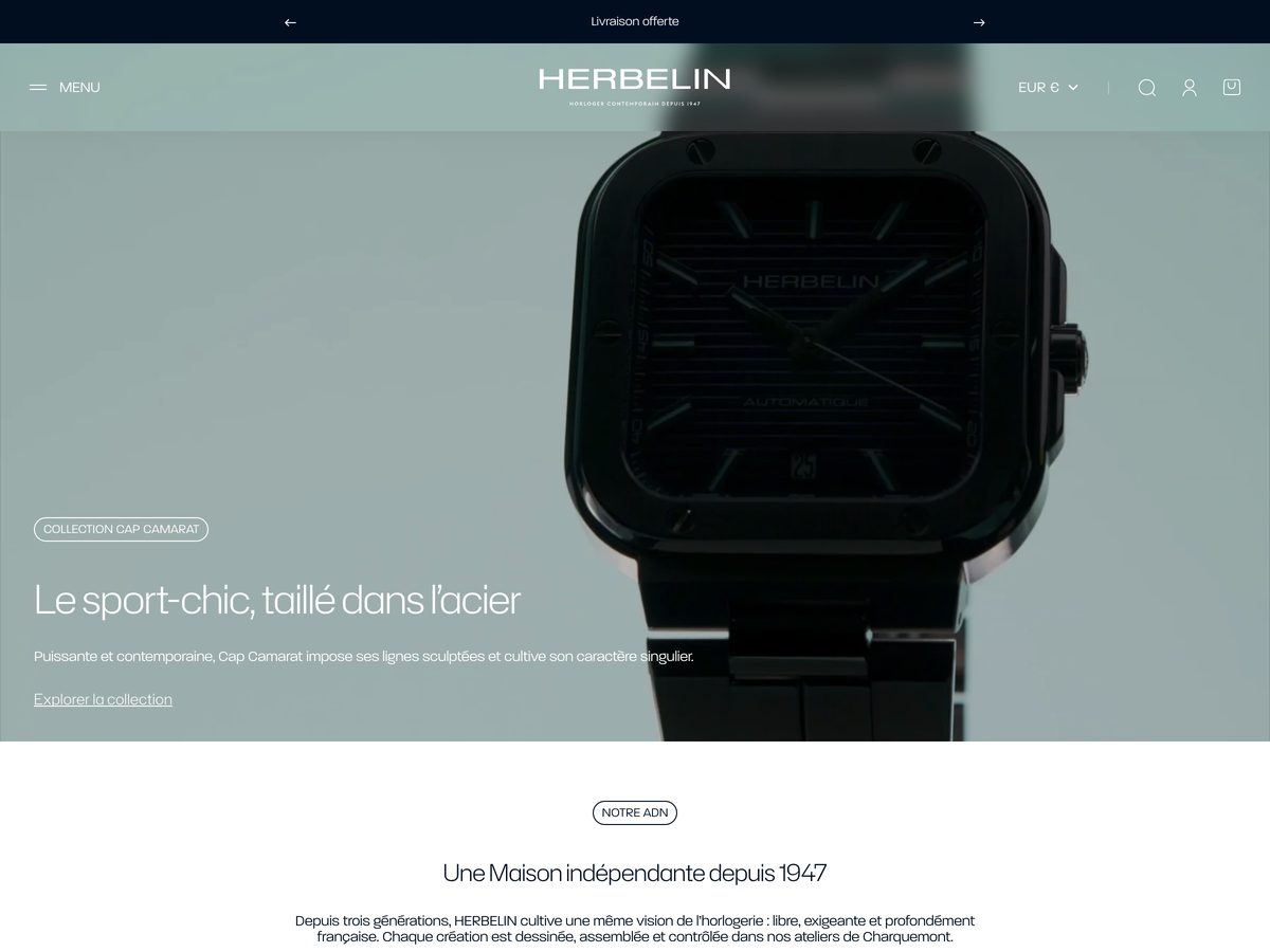 Page d'accueil d'herbelin.com