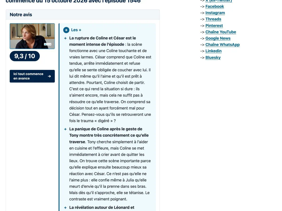 Bloc Notre avis d’une critique sur nouveautes-tele.com